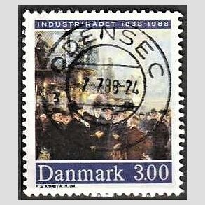 FRIM�RKER DANMARK | 1988 - AFA 913 - Industrir�det 150 �r - 3,00 Kr. flerfarvet - Pragt Stemplet