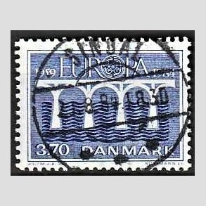 FRIM�RKER DANMARK | 1984 - AFA 804 - Europam�rker - 3,70 Kr. bl� - Pragt Stemplet