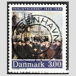 FRIM�RKER DANMARK | 1988 - AFA 913 - Industrir�det 150 �r - 3,00 Kr. flerfarvet - Pragt Stemplet