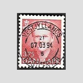 FRIMRKER DANMARK | 1992 - AFA 1017 - Dronning Margrethe - 3,75 Kr. rd - Pragt Stemplet