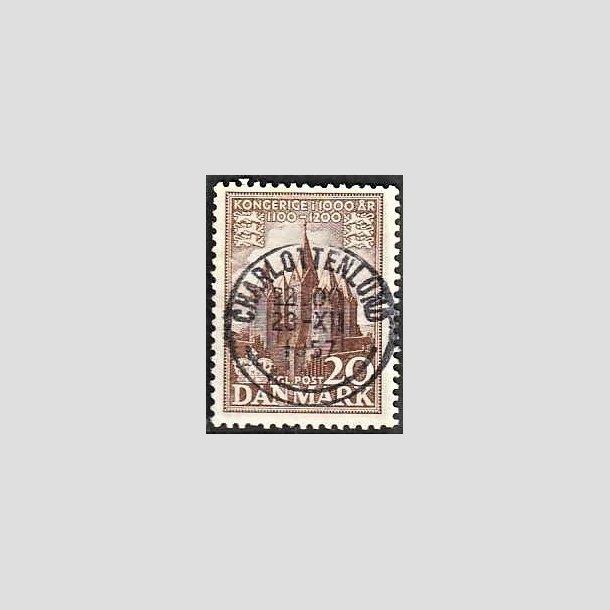 FRIMRKER DANMARK | 1953-56 - AFA 348 - Kongeriget 1000 r - 20 re brun - Pragt Stemplet