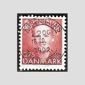 FRIMRKER DANMARK | 1992 - AFA 1017 - Dronning Margrethe - 3,75 Kr. rd - Pragt Stemplet