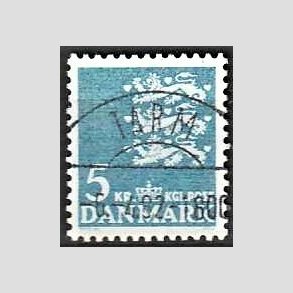 FRIMRKER DANMARK | 1946-47 - AFA 295 - Rigsvben 5 Kr. bl - Lux Stemplet 
