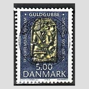 FRIM�RKER DANMARK | 1993 - AFA 1036 - Danef� - 5,00 Kr. flerfarvet - Pragt Stemplet