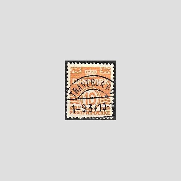 FRIMRKER DANMARK | 1933 - AFA 202 - Blgelinie 10 re orange type IA - Lux Stemplet Tranebjrg