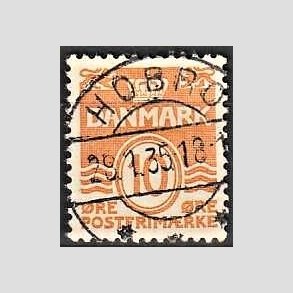 FRIM�RKER DANMARK | 1933 - AFA 202 - B�lgelinie 10 �re orange type IA - Lux Stemplet