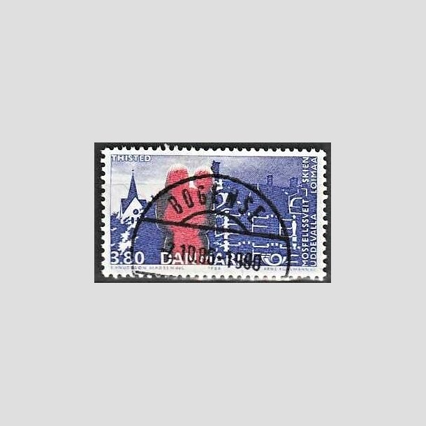 FRIMRKER DANMARK | 1986 - AFA 860 - Venskabsbyer - 3,80 Kr. rd/bl - Pragt Stemplet