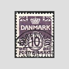 FRIM�RKER DANMARK | 1938 - AFA 248 - B�lgelinie 10 �re violet type II - Lux Stemplet