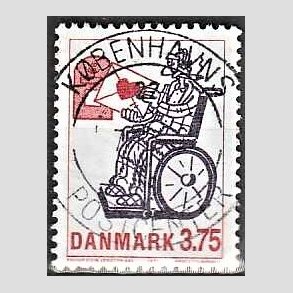 FRIM�RKER DANMARK | 1992 - AFA 1029 - Danske tegneseriefigurer - 3,75 Kr. violet/r�d - Pragt Stemplet