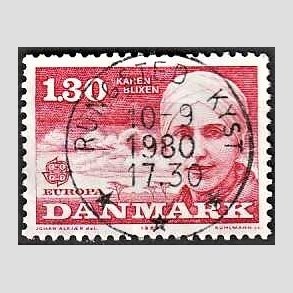 FRIM�RKER DANMARK | 1980 - AFA 695 - Europam�rker - 1,30 Kr. r�d - Pragt Stemplet Rungsted