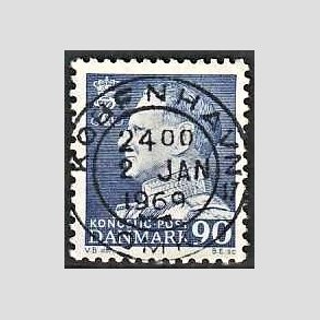 FRIMRKER DANMARK | 1967 - AFA 463F - Fr. IX 90 re bl - Lux Stemplet Kbenhavn