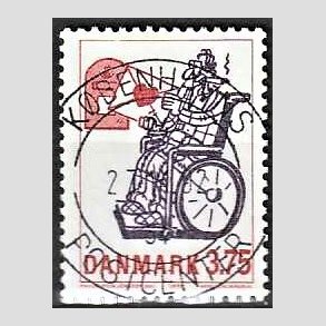 FRIM�RKER DANMARK | 1992 - AFA 1029 - Danske tegneseriefigurer - 3,75 Kr. violet/r�d - Pragt Stemplet