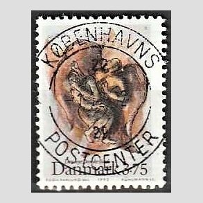 FRIM�RKER DANMARK | 1992 - AFA 1034 - Biblen - 3,75 Kr. flerfarvet - Pragt Stemplet