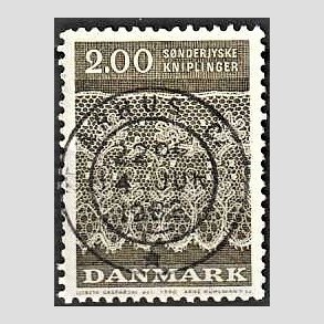 FRIM�RKER DANMARK | 1980 - AFA 713 - S�nderjyske kniplinger - 2,00 Kr. gr�brun - Pragt Stemplet