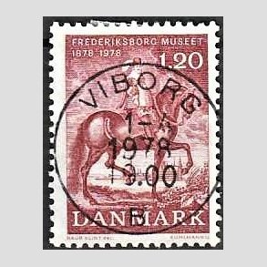 FRIM�RKER DANMARK | 1978 - AFA 656 - Frederiksborgmuseet 100 �r - 1,20 Kr. r�d - Pragt Stemplet Viborg