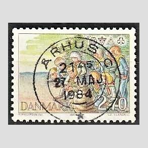 FRIM�RKER DANMARK | 1984 - AFA 802 - Spejderliv - 2,70 Kr. flerfarvet - Pragt Stemplet
