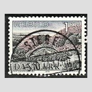 FRIM�RKER DANMARK | 1972 - AFA 526 - Rebild bakker - 1 Kr. flerfarvet - Pragt Stemplet Stege
