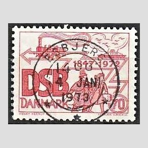 FRIM�RKER DANMARK | 1972 - AFA 525 - D.S.B 125 �r - 70 �re r�d - Pragt Stemplet