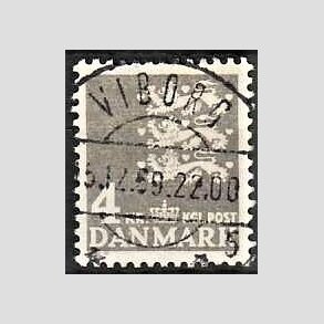 FRIMRKER DANMARK | 1969 - AFA 487 - Rigsvben 4 Kr. gr - Pragt Stemplet Viborg