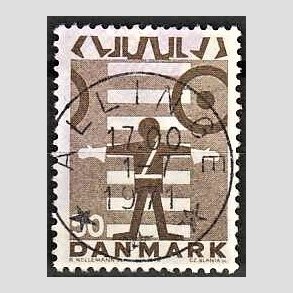 FRIMRKER DANMARK | 1970 - AFA 494 - Trafiksikkerhed - 50 re brun - Pragt Stemplet Allinge