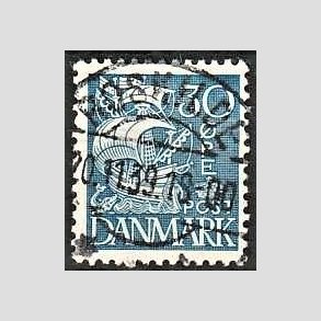 FRIM�RKER DANMARK | 1934 - AFA 215 - Karavel 30 �re bl� Type I - Lux stemplet Roskilde