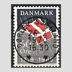 FRIM�RKER DANMARK | 1969 - AFA 484 - Dannebrog 750 �r - 60 �re m�rkbl�/gr�/r�d - Pragt Stemplet G�rlev Sj�lland
