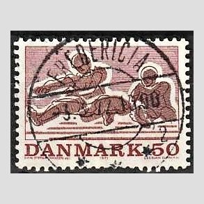 FRIM�RKER DANMARK | 1971 - AFA 517 - Sportsudgave - 50 �re r�d/r�dbrun - Lux Stemplet
