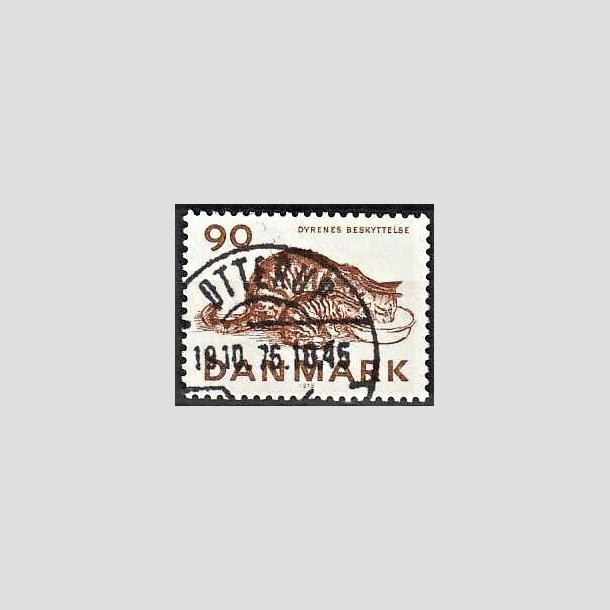 FRIMRKER DANMARK | 1975 - AFA 605 - Dyrenes Beskyttelse 100 r. - Pragt Stemplet