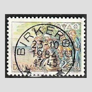 FRIM�RKER DANMARK | 1984 - AFA 802 - Spejderliv - 2,70 Kr. flerfarvet - Pragt Stemplet