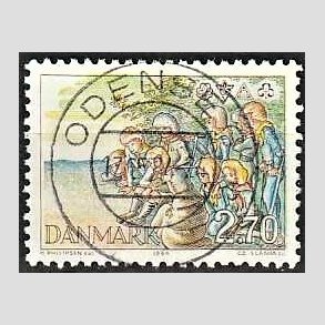 FRIM�RKER DANMARK | 1984 - AFA 802 - Spejderliv - 2,70 Kr. flerfarvet - Pragt Stemplet