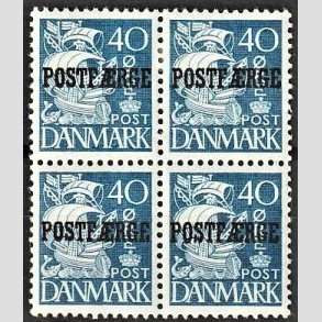 FRIMRKER DANMARK | 1940 - AFA 27 - 40 re bl i 4-blok - Ubrugt