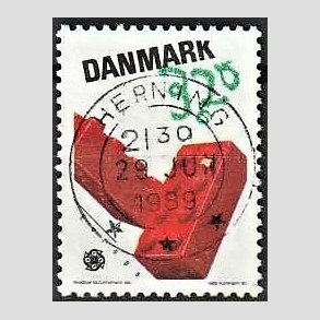 FRIM�RKER DANMARK | 1989 - AFA 938 - Leget�j/spil for b�rn - 3,20 Kr. flerfarvet - Pragt Stemplet