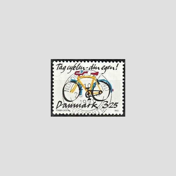 FRIMRKER DANMARK | 1990 - AFA 980 - Cykeltyveri - 3,25 Kr. flerfarvet - Pragt Stemplet