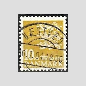 FRIMRKER DANMARK | 1976 - AFA 622 - Rigsvben 10 Kr. gul - Pragt Stemplet