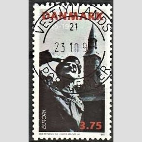 FRIM�RKER DANMARK | 1995 - AFA 1091 - 50 �ret for befrielsen - 3,75 Kr. flerfarvet - Pragt Stemplet