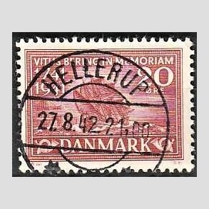 FRIM�RKER DANMARK | 1941 - AFA 271 - Vitus Bering 20 �re r�d - Lux Stemplet Hellerup