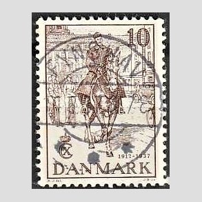FRIM�RKER DANMARK | 1937 - AFA 240 - Chr. X 25 �re jubil�um 10 �re brun - Lux Stemplet Fyns Hav