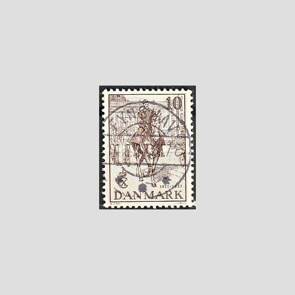 FRIMRKER DANMARK | 1937 - AFA 240 - Chr. X 25 re jubilum 10 re brun - Lux Stemplet Fyns Hav