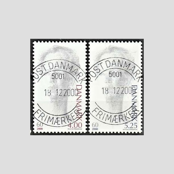 FRIMRKER DANMARK | 2000 - AFA 1239,1240 - Droning Margrethe 60 r - 4,00 og 5,25 Kr. - Pragt Stemplet