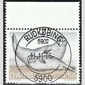 FRIM�RKER DANMARK | 2005 - AFA 1451 - S�ler i Danmark - 4,50 Kr. sp�ttet s�l - Pragt Stemplet