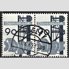 FRIMRKER DANMARK | 1968 - AFA 476 - Danmarks industri - 90 re bl i par - Pragt Stemplet