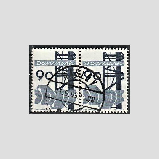 FRIMRKER DANMARK | 1968 - AFA 476 - Danmarks industri - 90 re bl i par - Pragt Stemplet