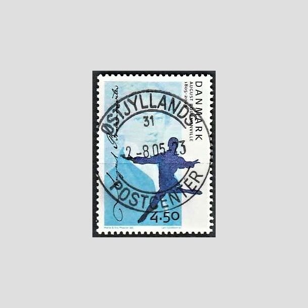 FRIMRKER DANMARK | 2005 - AFA 1432 - August Bournonville - 4,50 Kr. flerfarvet - Pragt Stemplet