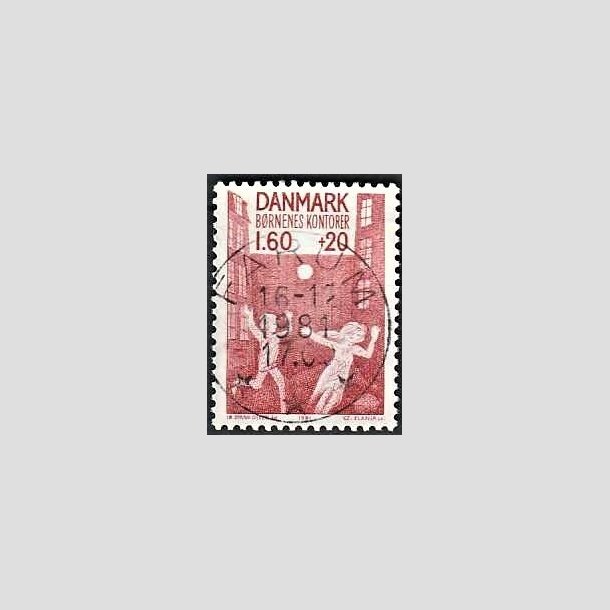 FRIMRKER DANMARK | 1981 - AFA 718 - Brnenes Kontor - 1,60 Kr. + 20 re rd - Pragt Stemplet
