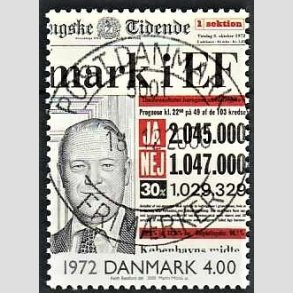 FRIMRKER DANMARK | 2000 - AFA 1266 - 1900-tallet serie 4 - 4,00 Kr. avisforside - Pragt Stemplet