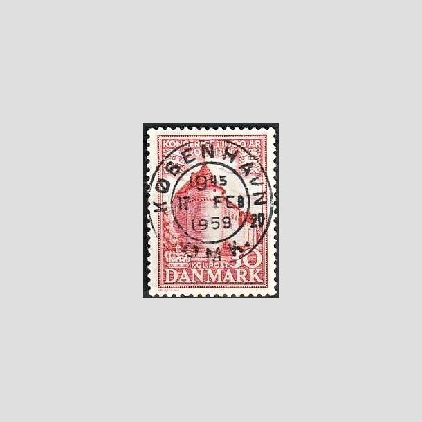 FRIMRKER DANMARK | 1953-56 - AFA 349 - Kongeriget 1000 r - 30 re rd - Pragt Stemplet "KBENHAVN"