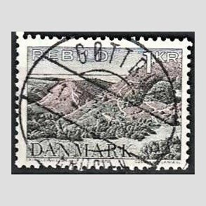 FRIM�RKER DANMARK | 1972 - AFA 526 - Rebild bakker - 1 Kr. flerfarvet - Pragt Stemplet