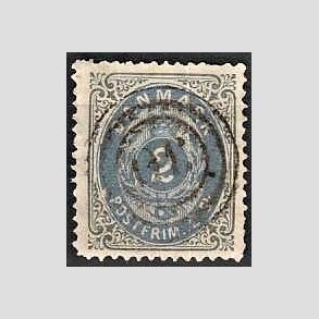 FRIMRKER DANMARK | 1871-74 - AFA 16 - 2 Skilling gr/bl - Stemplet