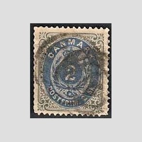 FRIMRKER DANMARK | 1871-74 - AFA 16 - 2 Skilling gr/bl - Stemplet