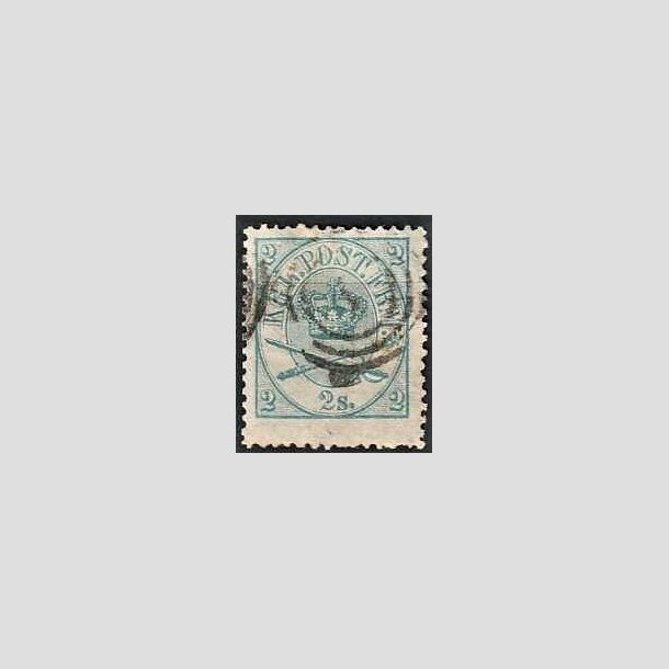 FRIMRKER DANMARK | 1864-70 - AFA 11 - 2 Skilling bl - Krone Scepter - Stemplet